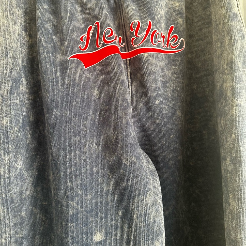 Fashion Nova Blue and Red Track Pants